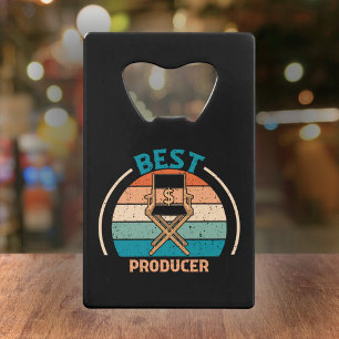 Best Producer Retro - Filmmaker Gift Credit Card Bottle Opener