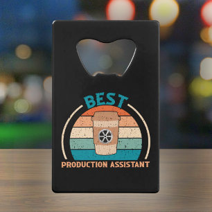 Best Production Assistant - Film Crew Gift Credit Card Bottle Opener