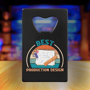 Best Production Design Retro - Film Crew Gift Credit Card Bottle Opener