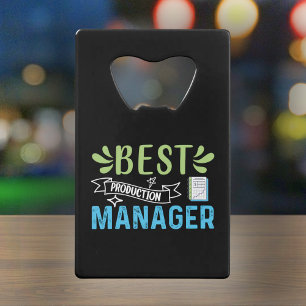 Best Production Manager - Film Crew Credit Card Bottle Opener
