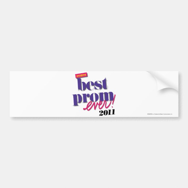 Best Prom Ever - Purple Bumper Sticker (Front)