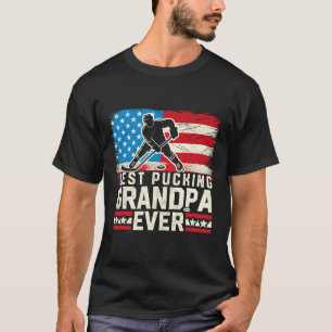 Best Pucking Grandpa Ever Shirt Hockey Lover