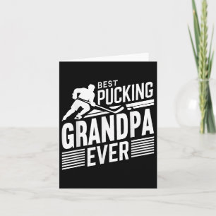 Best Pucking Grandpa Ever Shirt Hockey Lover  Card