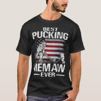 Best Pucking MEMAW Ever Hockey US Flag Father's Da