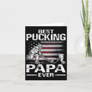 Best Pucking Papa Ever Hockey Fathers Day Gift Card