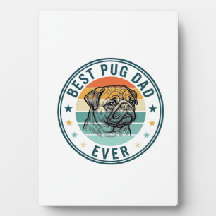 Best Pug Dad Ever Vintage Engraving Dog Shirt Desi Plaque
