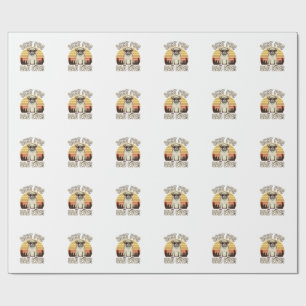 Best Pug Dad Ever Vintage Pug T-Shirt Design_1 Wrapping Paper