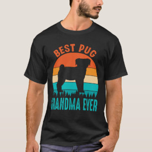 Best Pug GRANDMA EVER Vintage T-Shirt