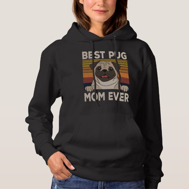 Best pug mom Classic T-Shirt 466 Hoodie (Front)