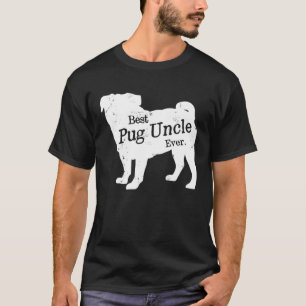 Best Pug Uncle Ever Proud Vintage Puppy Pug Retro T-Shirt