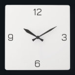 Best Pure White FAF9F6 Colour - Option to Add Name Square Wall Clock<br><div class="desc">Add a name, initials or some text, or keep the colour alone. Colour coordinates with other items in the store based on the name and the HEX code (six-digit hex triplet) shown. Use this code to mix, match and customize any other item to go with this, or to add to...</div>