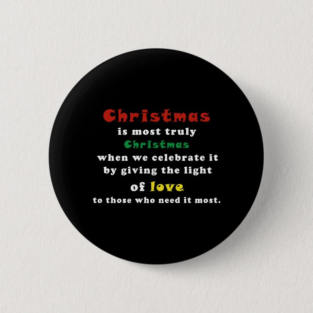 Best Quote Christmas 2 Inch Round Button (Front)