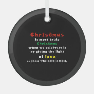 Best Quote Christmas Glass Ornament