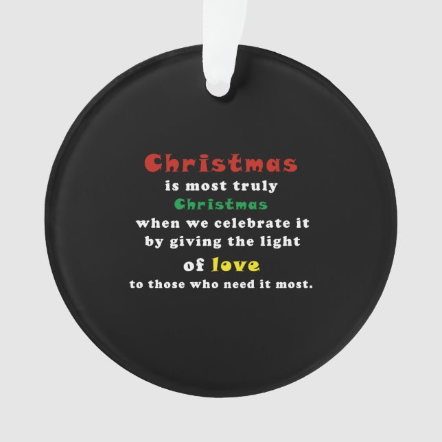 Best Quote Christmas Ornament (Front)
