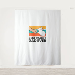 Best Rabbit Dad Ever Funny Rabbit Father Rabbit Bu Tapestry