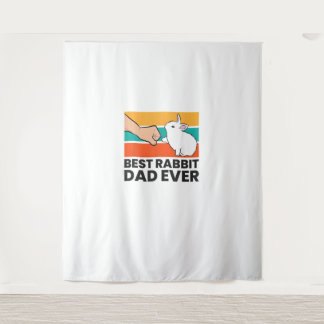 Best Rabbit Dad Ever Funny Rabbit Father Rabbit Bu Tapestry