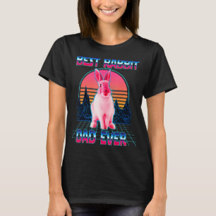 Best Rabbit Dad Ever Retro Vintage 80s Dad Bunny T-Shirt