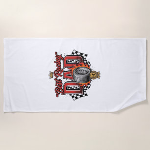 Best Racing Dad Vintage Tire Father’s Day Beach Towel