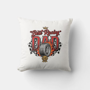 Best Racing Dad Vintage Tire Father’s Day Throw Pillow