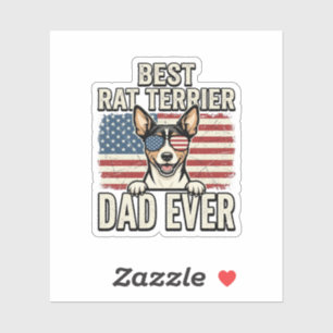 Best Rat Terrier Dad Ever Patriotic Dog Shirt Desi