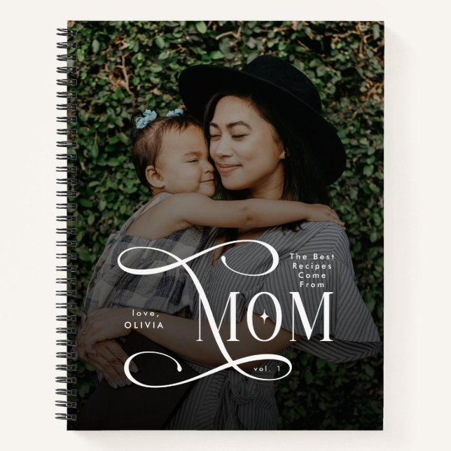 Best Recipes Mom Photo  Vegetables Pattern Notebook (Front)