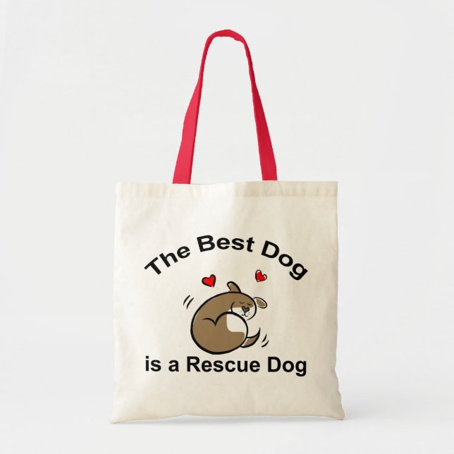 Best Rescue Dog Tote Bag (Front)