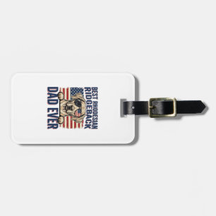 Best Rhodesian Ridgeback Dad Ever Vintage Dog Shir Luggage Tag