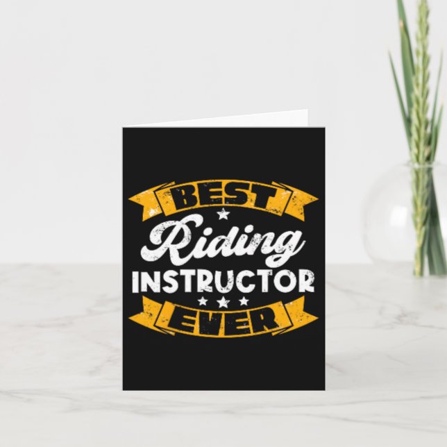 Best Riding Instructor Ever Horseback Riding  Card (Front)