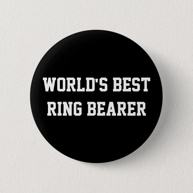 Best Ring Bearer 2 Inch Round Button (Front)