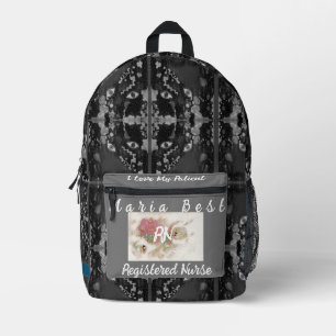 Best RN Registered Nurses First Aid Abstract Printed Backpack