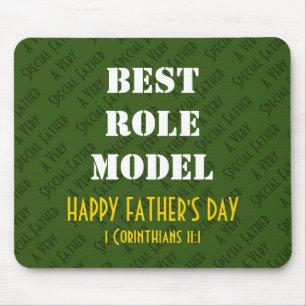BEST ROLE MODEL Happy Father's Day Personalized Mouse Pad