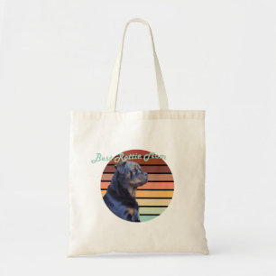 Best Rottie Mom Retro Tote Bag