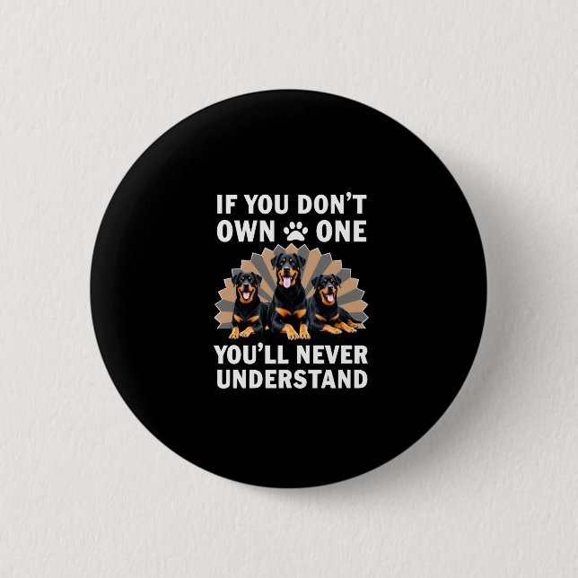 Best Rottweiler Art For Men Women Kids Rottie Rott 2 Inch Round Button (Front)