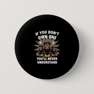Best Rottweiler Art For Men Women Kids Rottie Rott 2 Inch Round Button