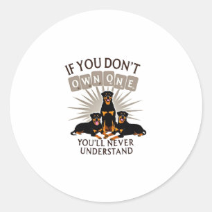 Best Rottweiler Art For Men Women Kids Rottie Rott Classic Round Sticker