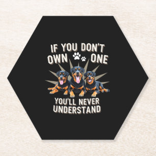 Best Rottweiler Art For Men Women Kids Rottie Rott Paper Coaster