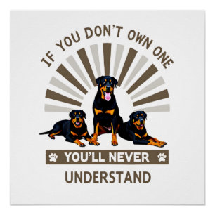 Best Rottweiler Art For Men Women Kids Rottie Rott Poster