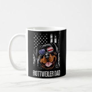 Best Rottweiler Dad Ever American Flag Dog Coffee Mug