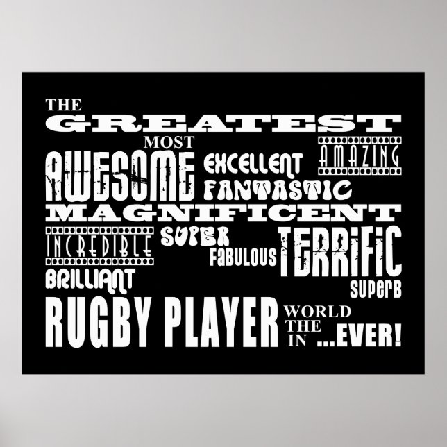Best Rugby Players Greatest Rugby Player Poster (Front)