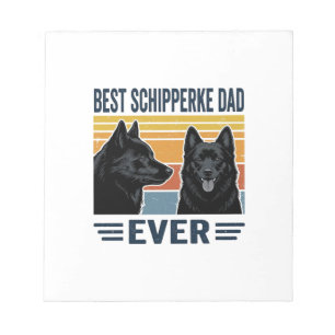 Best Schipperke Dad Ever Retro Dog Vector Design_1 Notepad