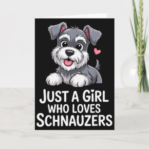 Best Schnauzer Art For Women Girls Kids Mini Schna Card