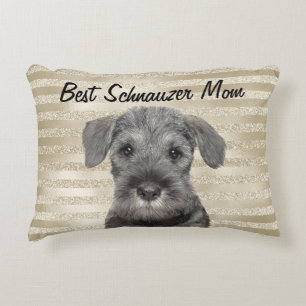 Best Schnauzer Mom Accent Pillow
