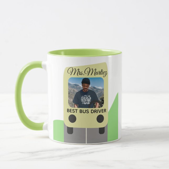 Best School Bus Driver Photo Gifts  Mug (Left)