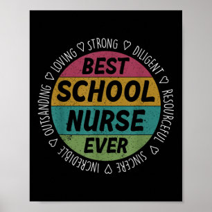 Best School Nurse Ever Appreciation Gifts Nursing Poster