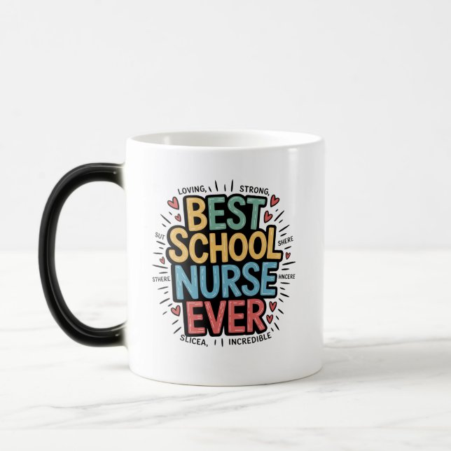  Best School Nurse Ever Magic Mug (Left)