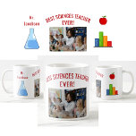 Best Sciences Teacher Ever Name Appreciation Photo Coffee Mug<br><div class="desc">Cute,  modern,  and elegant teacher appreciation mug with the words "Best Sciences Teacher Ever!"   a customizable name and photo,  a chemistry beaker,  a math /  science graph,  and an apple. You can also change the words to "Best Chemistry Teacher Ever!" or "Best STEM Teacher Ever!" if you wish.</div>