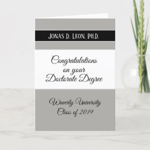 Best Seller!  Doctorate graduation card (Ph.D.)