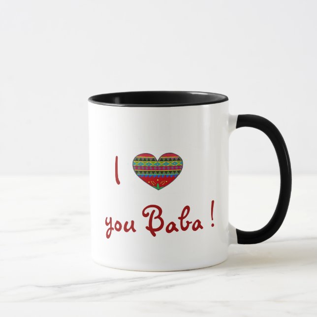 BEST SELLER I Love You Baba With All My Heart Mug (Right)