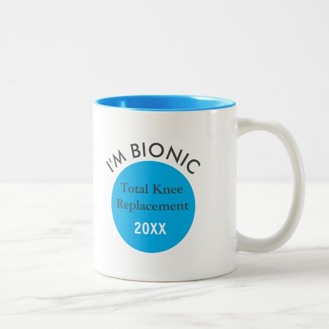Best seller! I'm Bionic (knee replacement) mug (Right)
