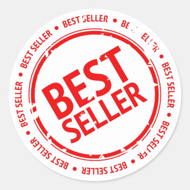 Best Seller Sign Classic Round Sticker (Front)